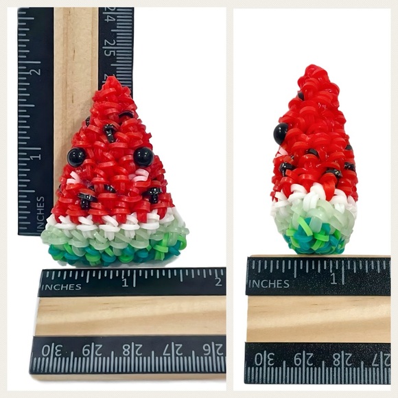 Loomigurumi Kawaii Happy Watermelon Handmade Rainbow Loom Homemade NWOT - Picture 6 of 6